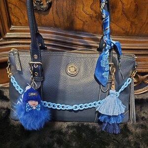 Dooney & Bourke Navy Blue Pebbled Leather Crossbody/Shoulder Bag